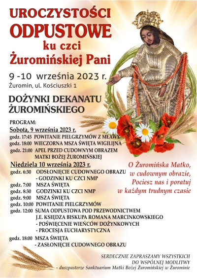 ODPUST MATKI BOŻEJ ŻUROMIŃSKIEJ - ZAPRASZAMY